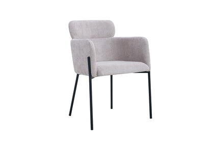 SALE - Stoel 'Naomi' Stof Beige (2/doos) - foto 5