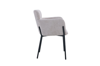 SALE - Stoel 'Naomi' Stof Beige (2/doos) - foto 6