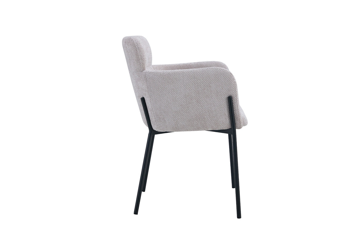SALE - Stoel 'Naomi' Stof Beige (2/doos) - foto 6