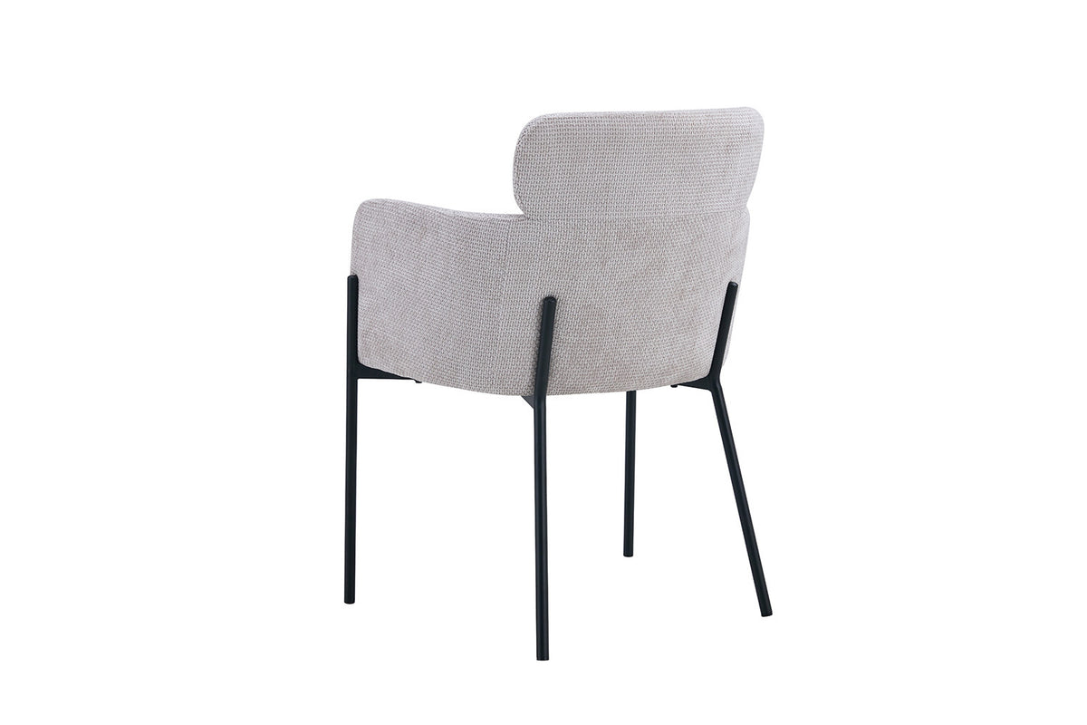 SALE - Stoel 'Naomi' Stof Beige (2/doos) - foto 7