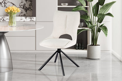 NEW - Stoel 'Mori' Draaibaar tot 0 Stof Ote Share 101 Beige (2/doos) - foto 2