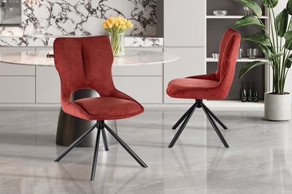 NEW - Stoel 'Mori' Draaibaar tot 0 Stof Ote Share 230 Rood (2/doos)
