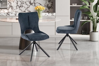 NEW - Stoel 'Mori' Draaibaar tot 0 Stof Ote Share 315 Blauw (2/doos)