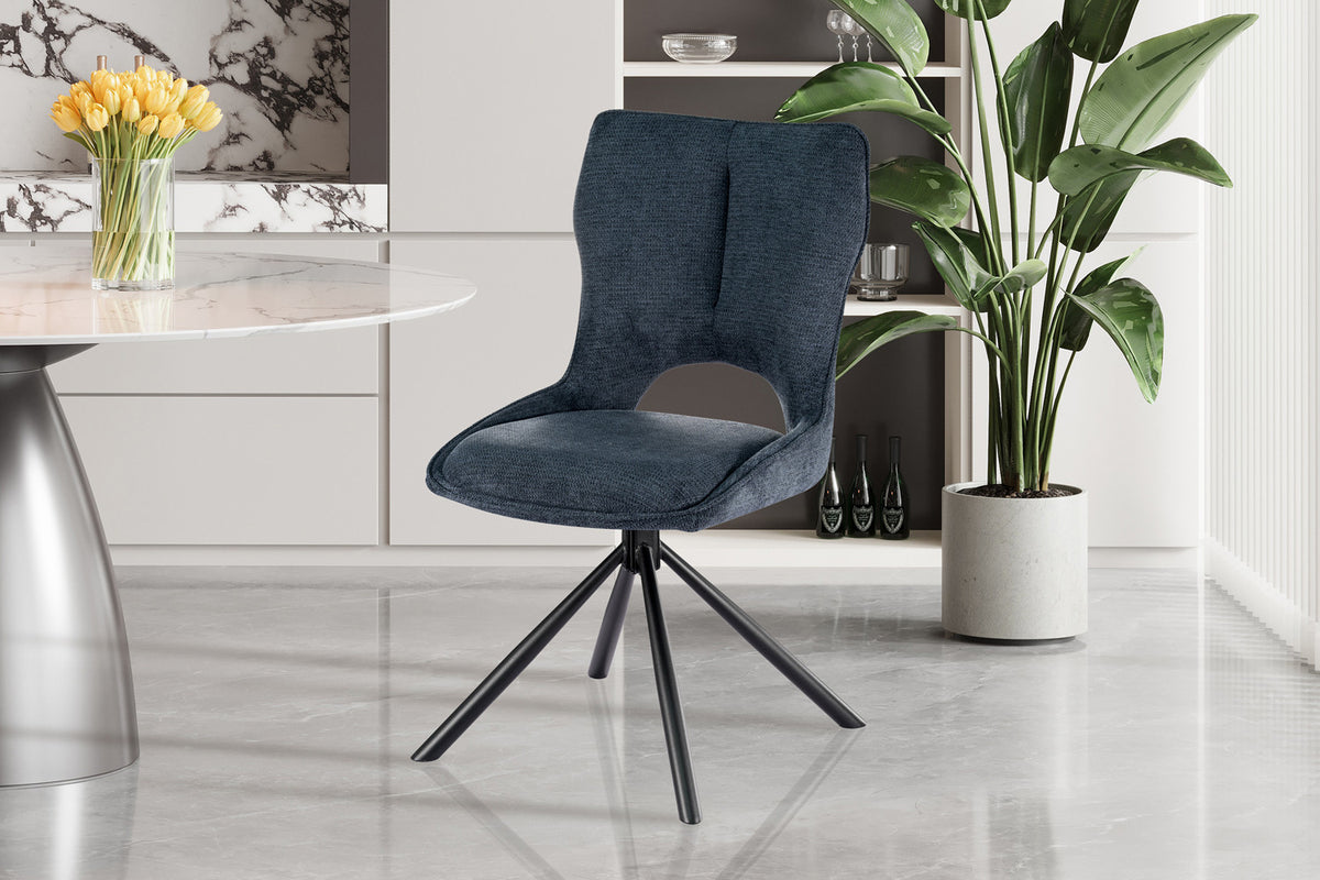 NEW - Stoel 'Mori' Draaibaar tot 0 Stof Ote Share 315 Blauw (2/doos) - foto 2