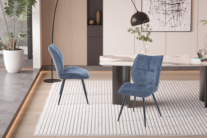 NEW - Stoel 'Faye' Stof Davis Perfect Harmony 77 Blauw (2/doos) - foto 3