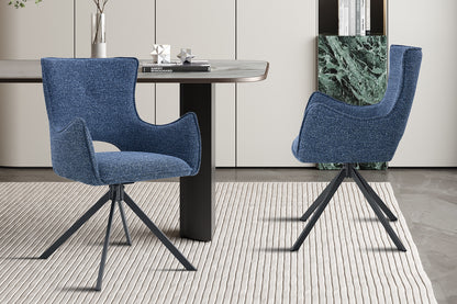 NEW - Stoel 'Billy' Draaibaar tot 0 Stof Ote Harper 312 Blauw (2/doos)