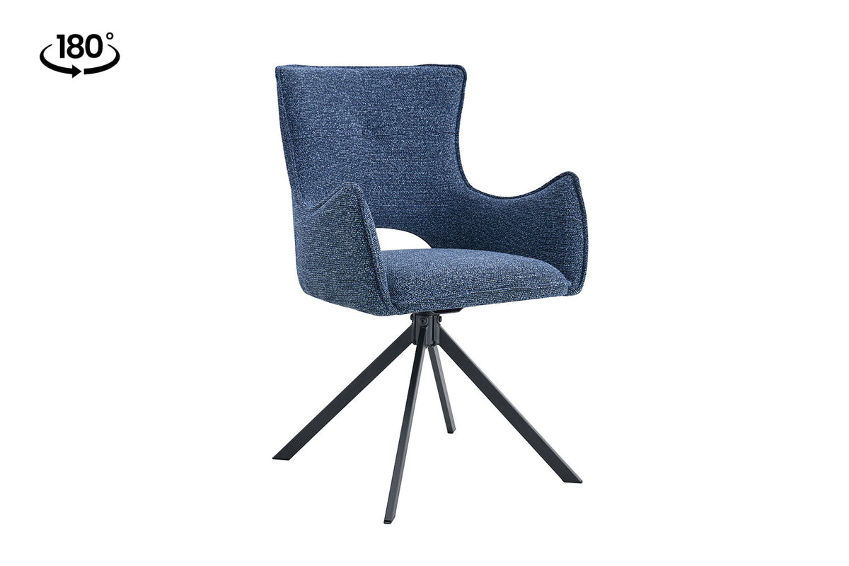 NEW - Stoel 'Billy' Draaibaar tot 0 Stof Ote Harper 312 Blauw (2/doos) - foto 5