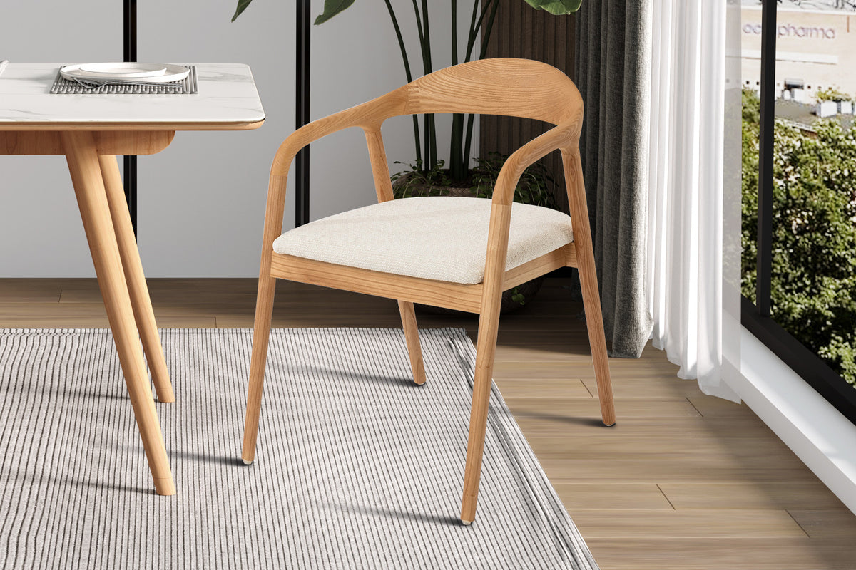 NEW - Stoel 'Claire' Essenhout Naturel Ote Milan 103 Beige Gemonteerd (2/doos) - foto 2