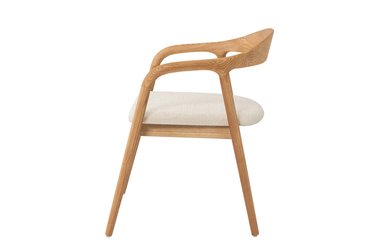NEW - Stoel 'Claire' Essenhout Naturel Ote Milan 103 Beige Gemonteerd (2/doos) - foto 6