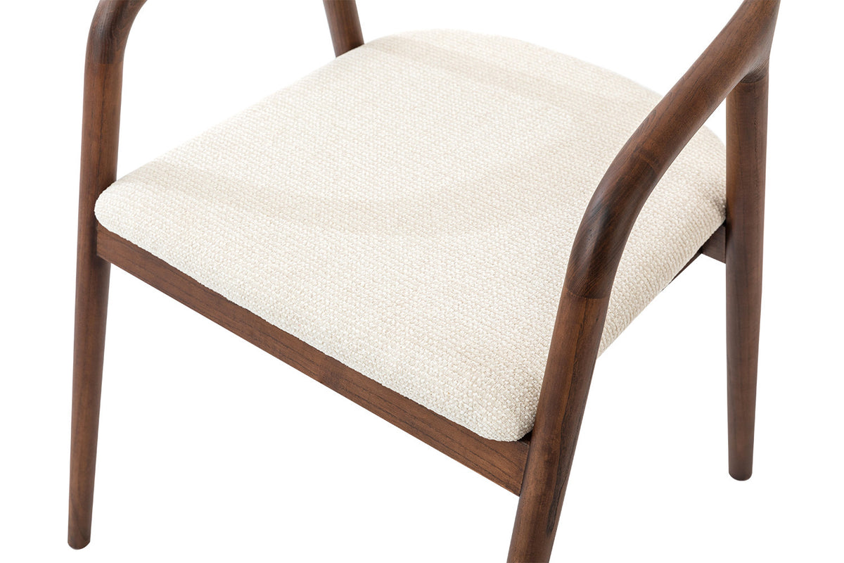 NEW - Stoel 'Claire' Essenhout Walnoot Ote Milan 103 Beige Gemonteerd (2/doos) - foto 10