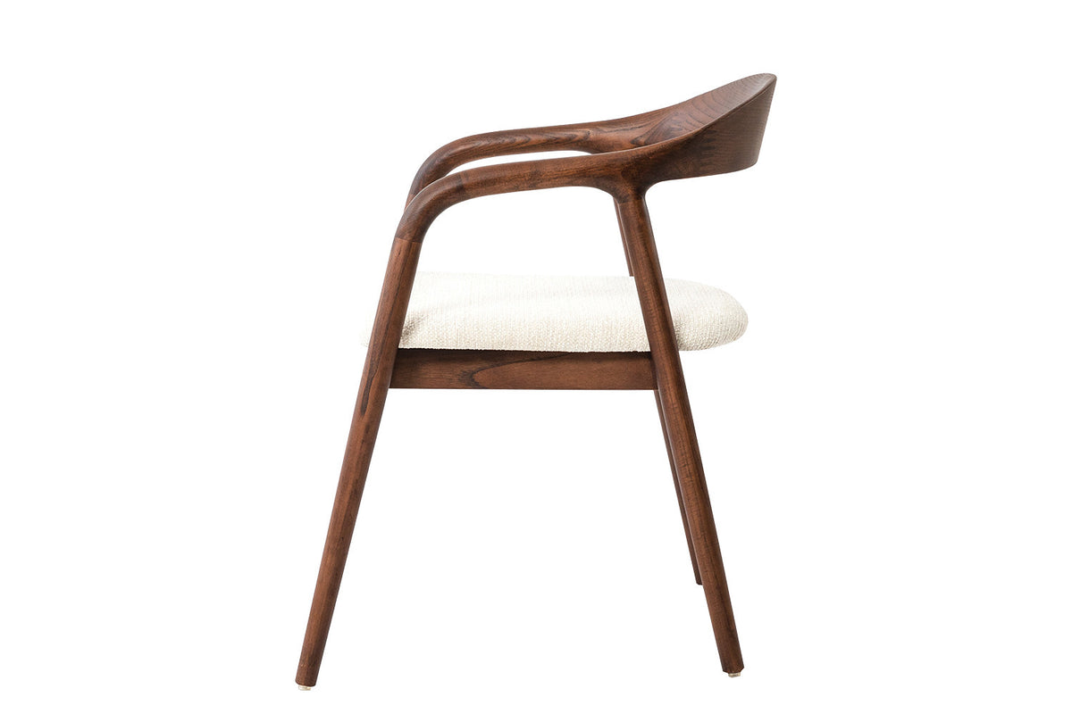 NEW - Stoel 'Claire' Essenhout Walnoot Ote Milan 103 Beige Gemonteerd (2/doos) - foto 6