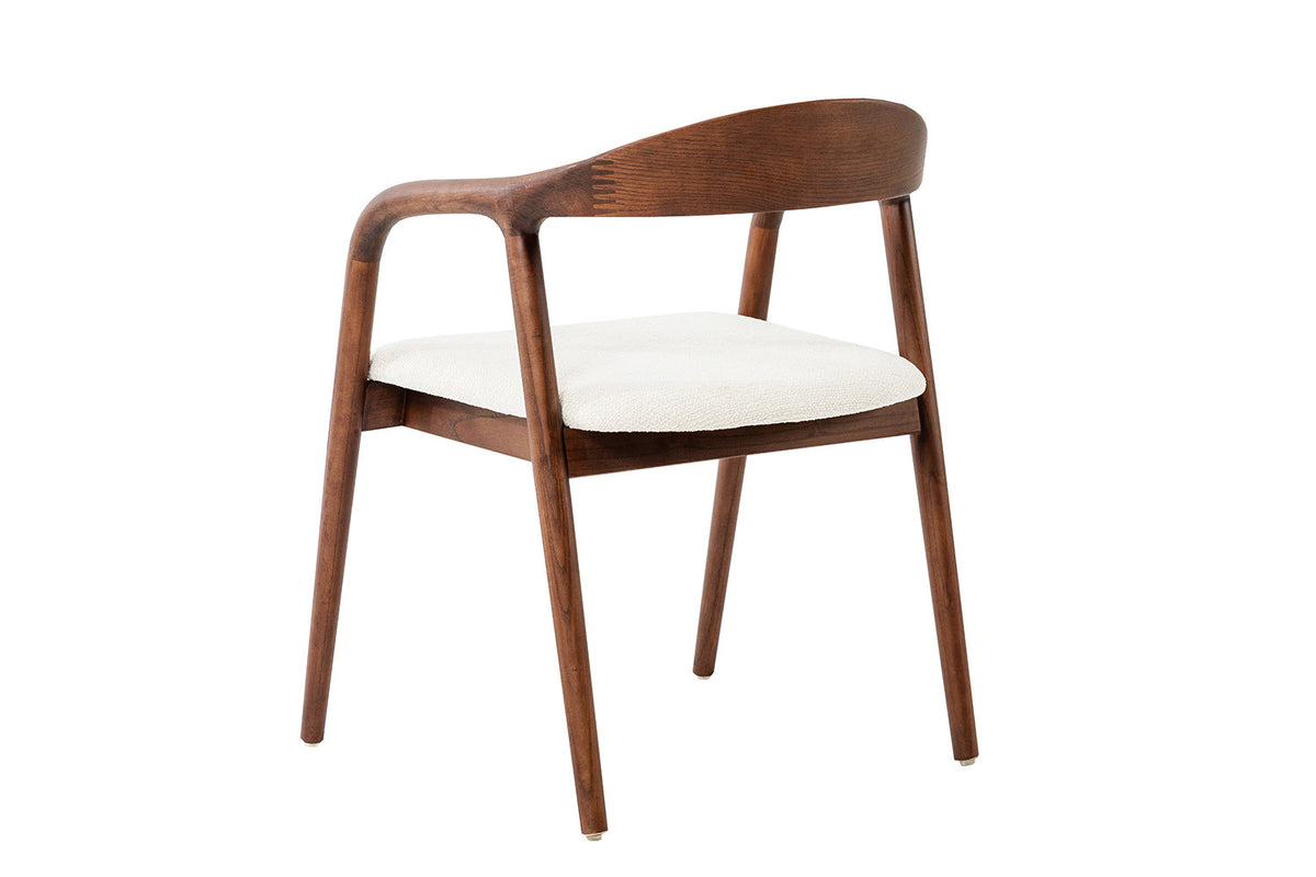 NEW - Stoel 'Claire' Essenhout Walnoot Ote Milan 103 Beige Gemonteerd (2/doos) - foto 7