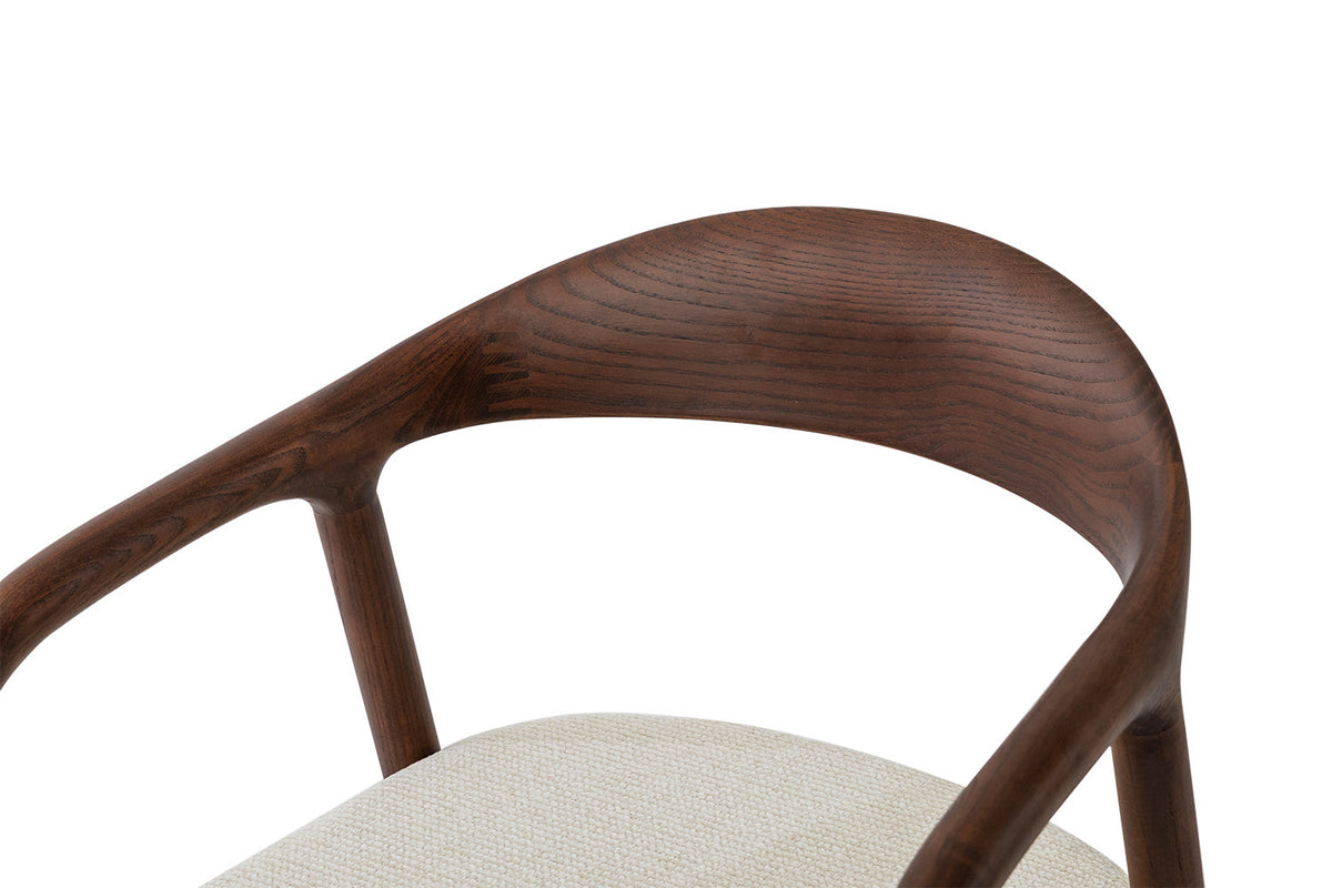 NEW - Stoel 'Claire' Essenhout Walnoot Ote Milan 103 Beige Gemonteerd (2/doos) - foto 9