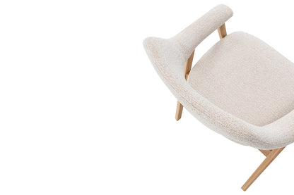 NEW - Stoel 'Coralie' Massieve Eik Stof Ote Milan 103 Beige (2/doos) - foto 10