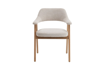 NEW - Stoel 'Coralie' Massieve Eik Stof Ote Milan 103 Beige (2/doos) - foto 4