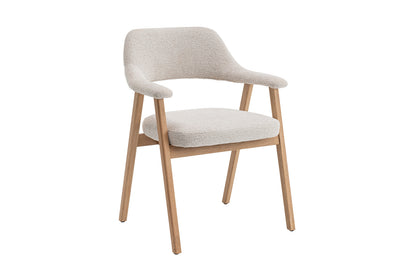 NEW - Stoel 'Coralie' Massieve Eik Stof Ote Milan 103 Beige (2/doos) - foto 5