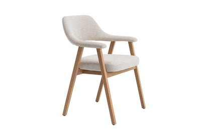 NEW - Stoel 'Coralie' Massieve Eik Stof Ote Milan 103 Beige (2/doos) - foto 6