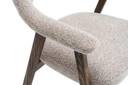 NEW - Stoel 'Coralie' Gerookte Massieve Eik Stof Ote Milan 130 Zand (2/doos) - foto 11