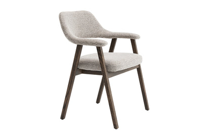 NEW - Stoel 'Coralie' Gerookte Massieve Eik Stof Ote Milan 130 Zand (2/doos) - foto 5