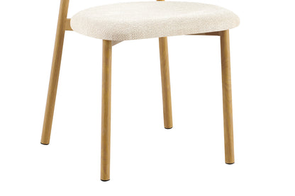 NEW - Stoel 'Coco' Naturel - Stof Fabb Raven 24 Beige (2/doos) - foto 10