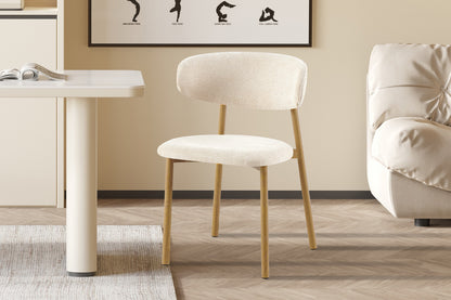 NEW - Stoel 'Coco' Naturel - Stof Fabb Raven 24 Beige (2/doos) - foto 2