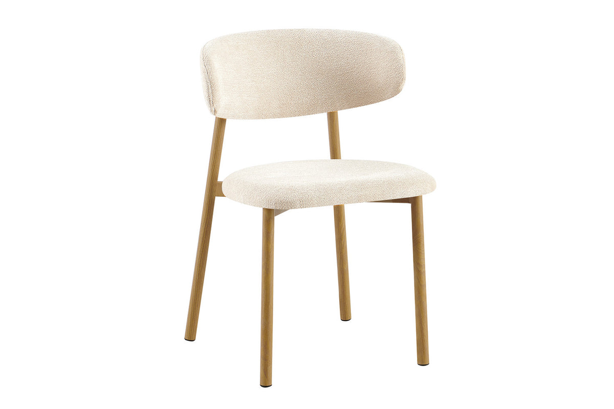 NEW - Stoel 'Coco' Naturel - Stof Fabb Raven 24 Beige (2/doos) - foto 6