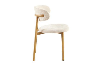 NEW - Stoel 'Coco' Naturel - Stof Fabb Raven 24 Beige (2/doos) - foto 7