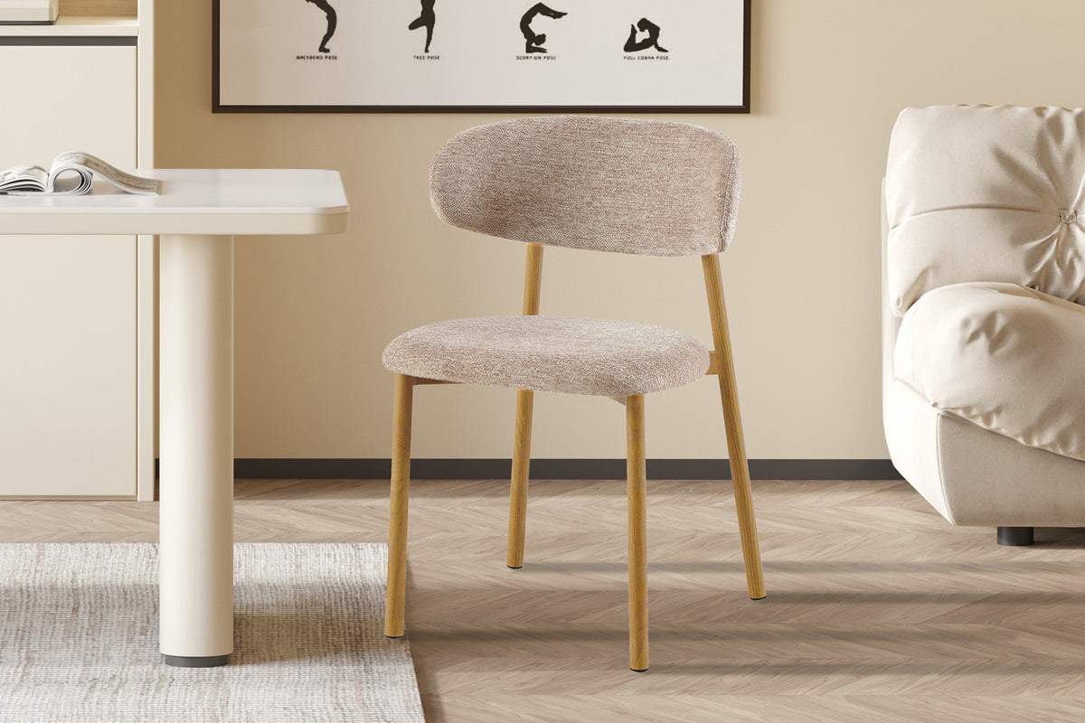 NEW - Stoel 'Coco' Naturel - Stof Fabb Raven 30 Zand (2/doos) - foto 2
