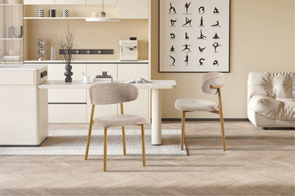 NEW - Stoel 'Coco' Naturel - Stof Fabb Raven 30 Zand (2/doos) - foto 3