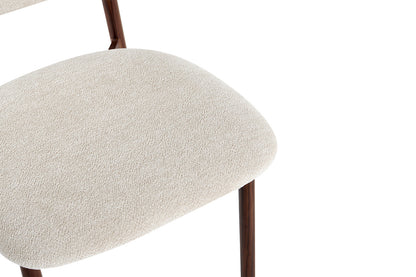 NEW - Stoel 'Coco' Walnoot - Stof Fabb Raven 24 Beige (2/doos) - foto 10