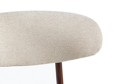 NEW - Stoel 'Coco' Walnoot - Stof Fabb Raven 24 Beige (2/doos) - foto 11