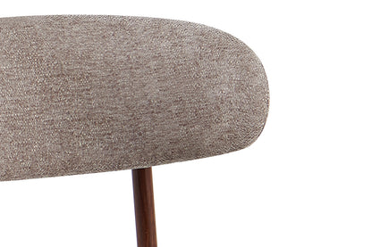 NEW - Stoel 'Coco' Walnoot - Stof Fabb Raven 30 Zand (2/doos) - foto 11