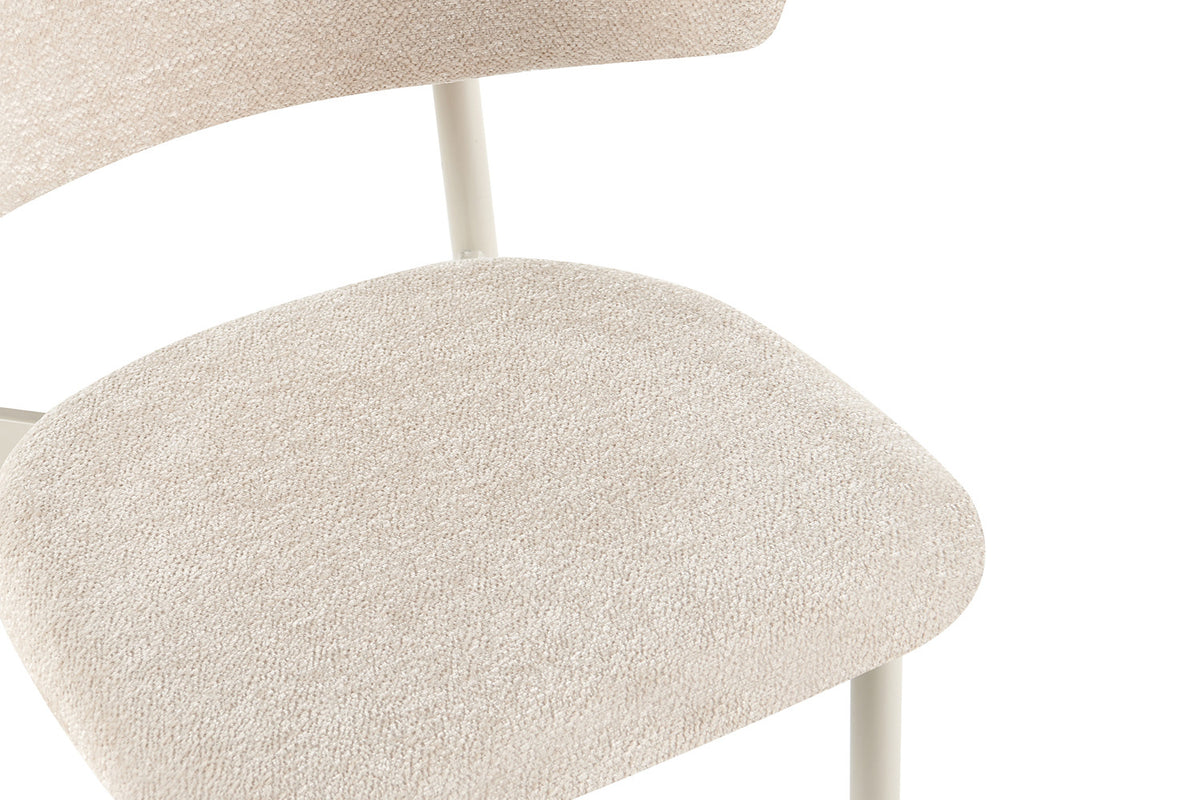 NEW - Stoel 'Coco' Grijs - Stof Fabb Raven 24 Beige (2/doos) - foto 8
