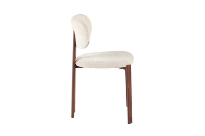 NEW - Stoel 'Jade' Walnoot - Stof Fabb Raven 24 Beige (2/doos) - foto 6