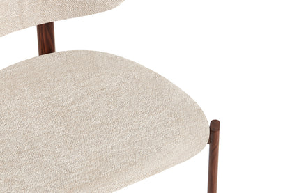 NEW - Stoel 'Jade' Walnoot - Stof Fabb Raven 24 Beige (2/doos) - foto 8