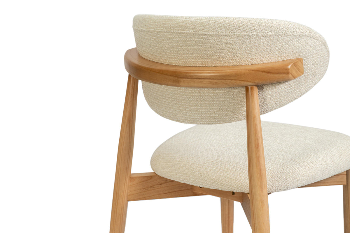 NEW - Stoel 'Clara' Essenhout Naturel Ote Milan 103 Beige Gemonteerd (2/doos) - foto 10