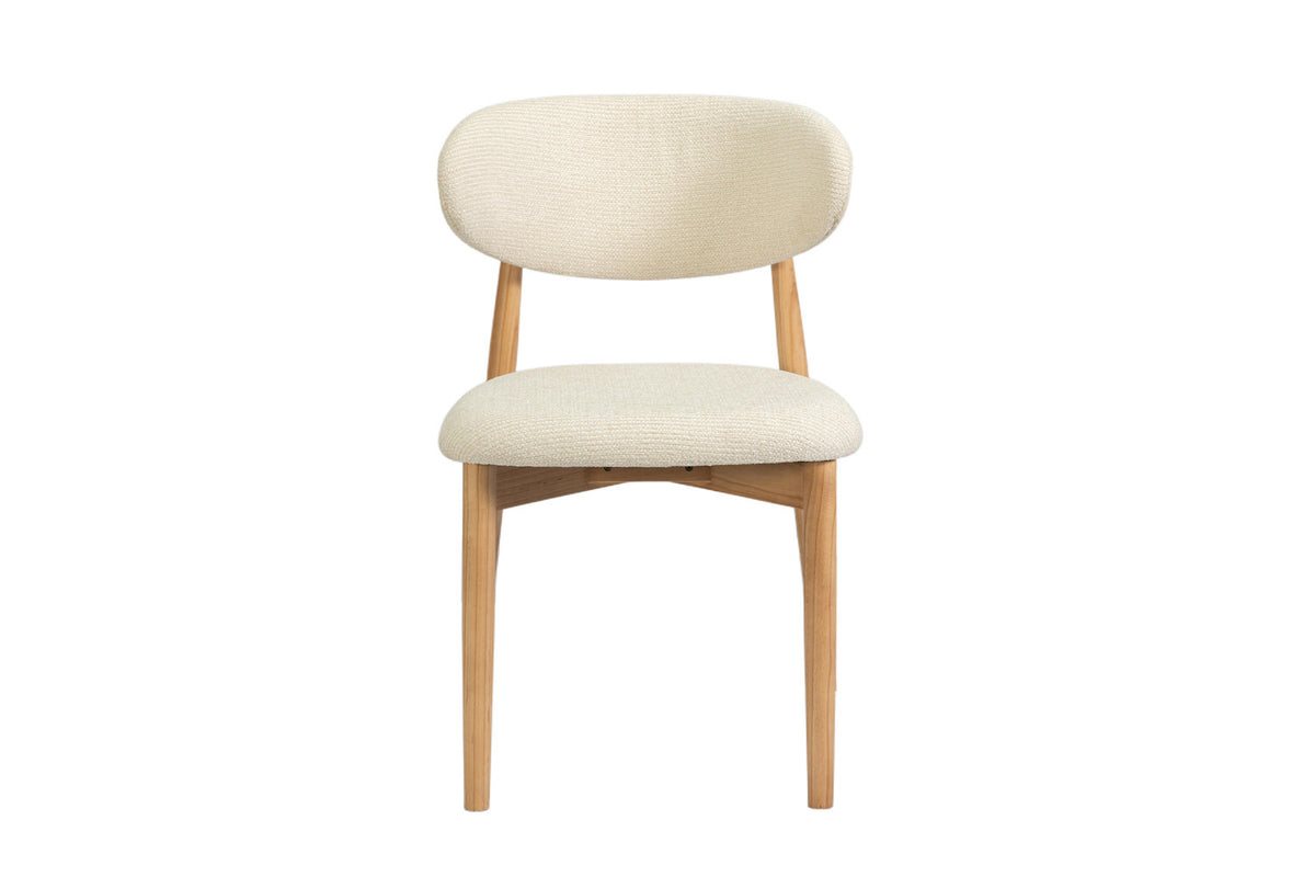 NEW - Stoel 'Clara' Essenhout Naturel Ote Milan 103 Beige Gemonteerd (2/doos) - foto 4