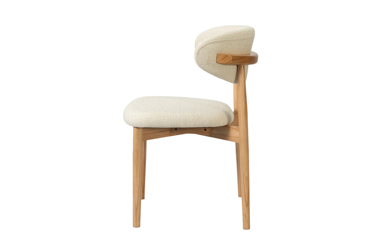NEW - Stoel 'Clara' Essenhout Naturel Ote Milan 103 Beige Gemonteerd (2/doos) - foto 6