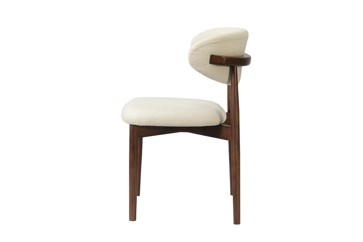 NEW - Stoel 'Clara' Essenhout Walnoot Ote Milan 103 Beige Gemonteerd (2/doos) - foto 6