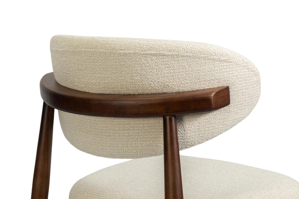 NEW - Stoel 'Clara' Essenhout Walnoot Ote Milan 103 Beige Gemonteerd (2/doos) - foto 9
