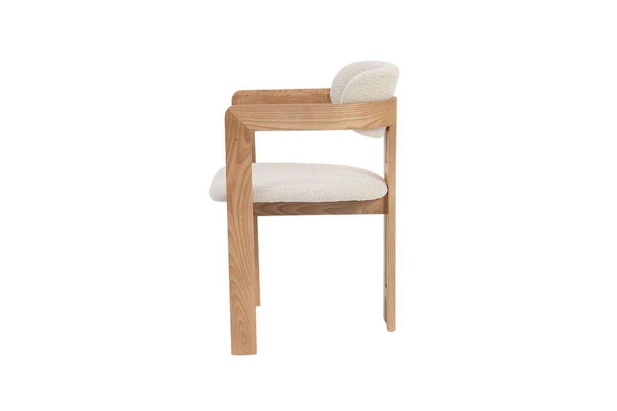 NEW - Stoel 'Camille' Essenhout Naturel Ote Milan 103 Beige Gemonteerd (2/doos) - foto 11