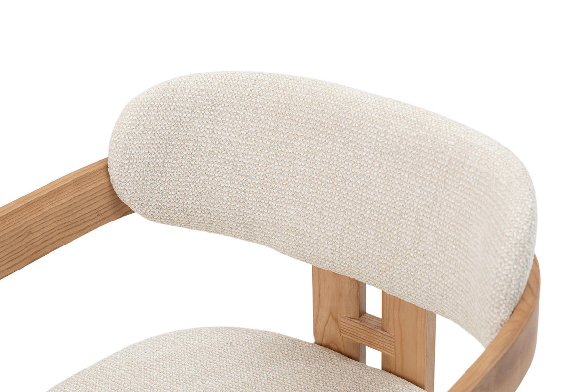 NEW - Stoel 'Camille' Essenhout Naturel Ote Milan 103 Beige Gemonteerd (2/doos) - foto 14