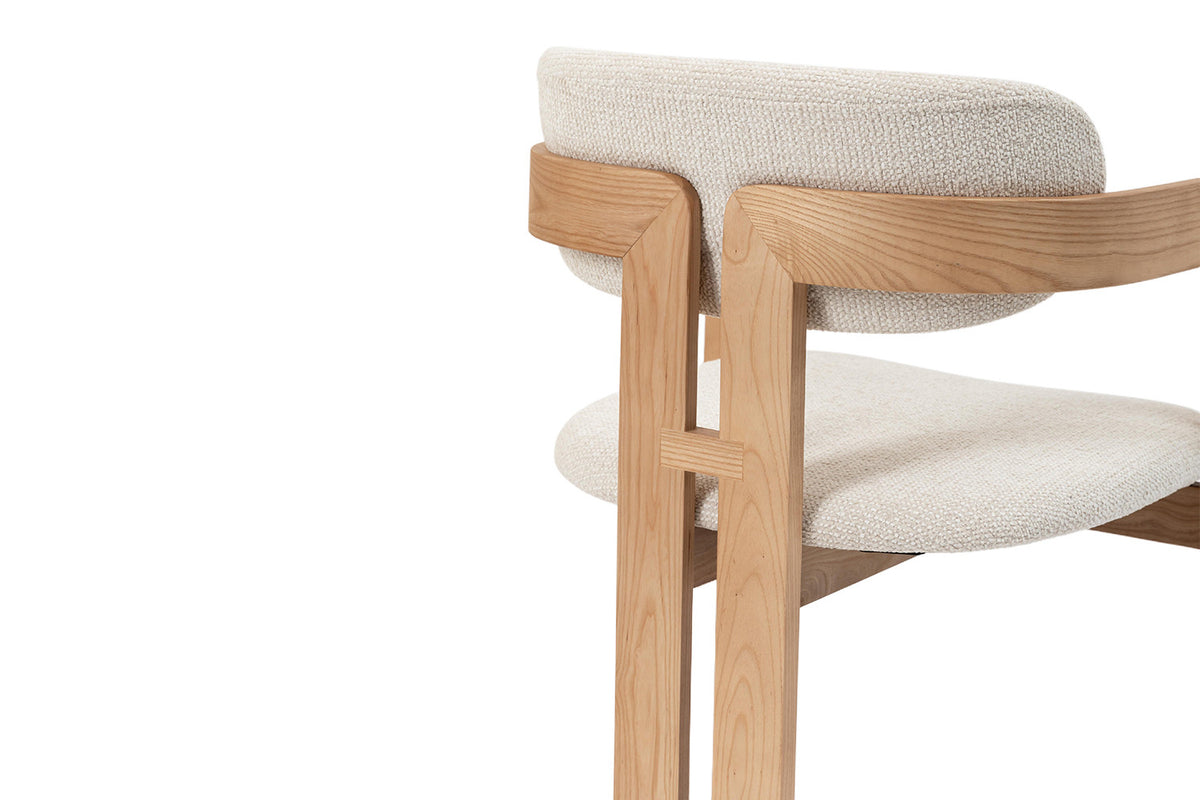 NEW - Stoel 'Camille' Essenhout Naturel Ote Milan 103 Beige Gemonteerd (2/doos) - foto 16