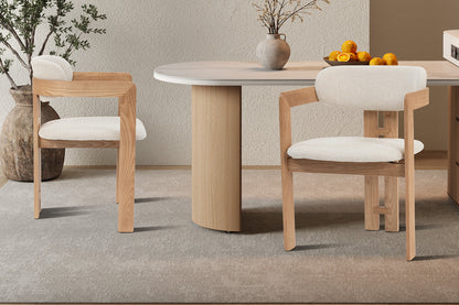 NEW - Stoel 'Camille' Essenhout Naturel Ote Milan 103 Beige Gemonteerd (2/doos) - foto 2