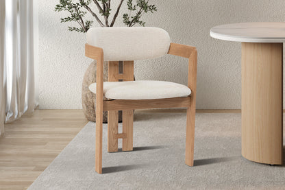 NEW - Stoel 'Camille' Essenhout Naturel Ote Milan 103 Beige Gemonteerd (2/doos) - foto 3