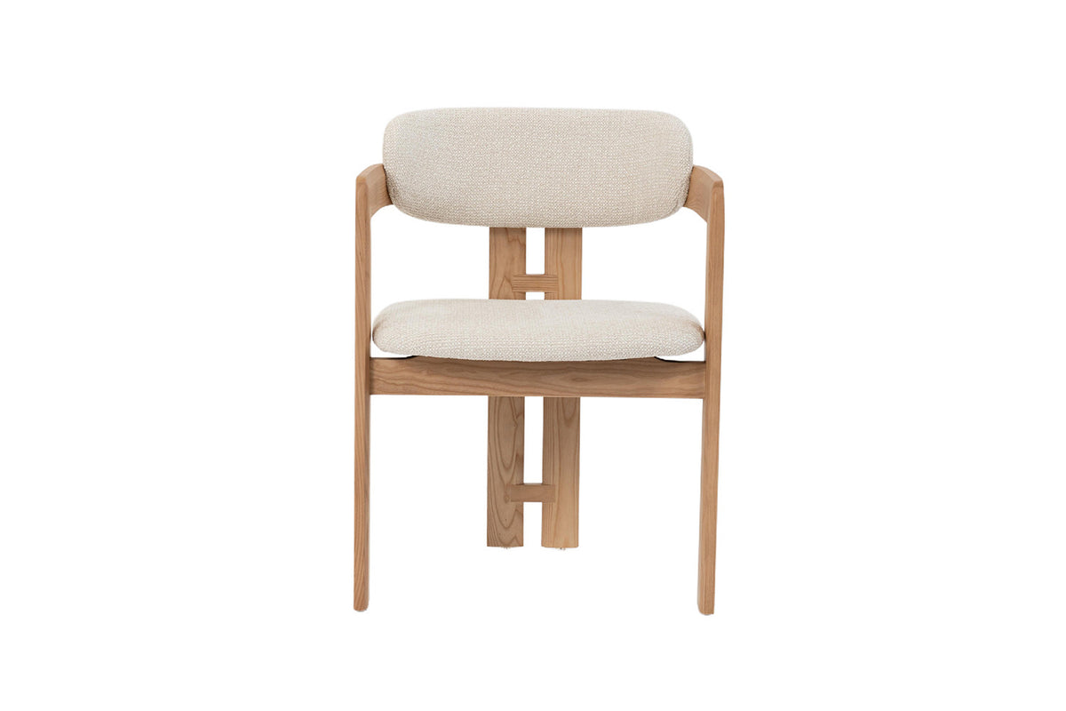 NEW - Stoel 'Camille' Essenhout Naturel Ote Milan 103 Beige Gemonteerd (2/doos) - foto 5
