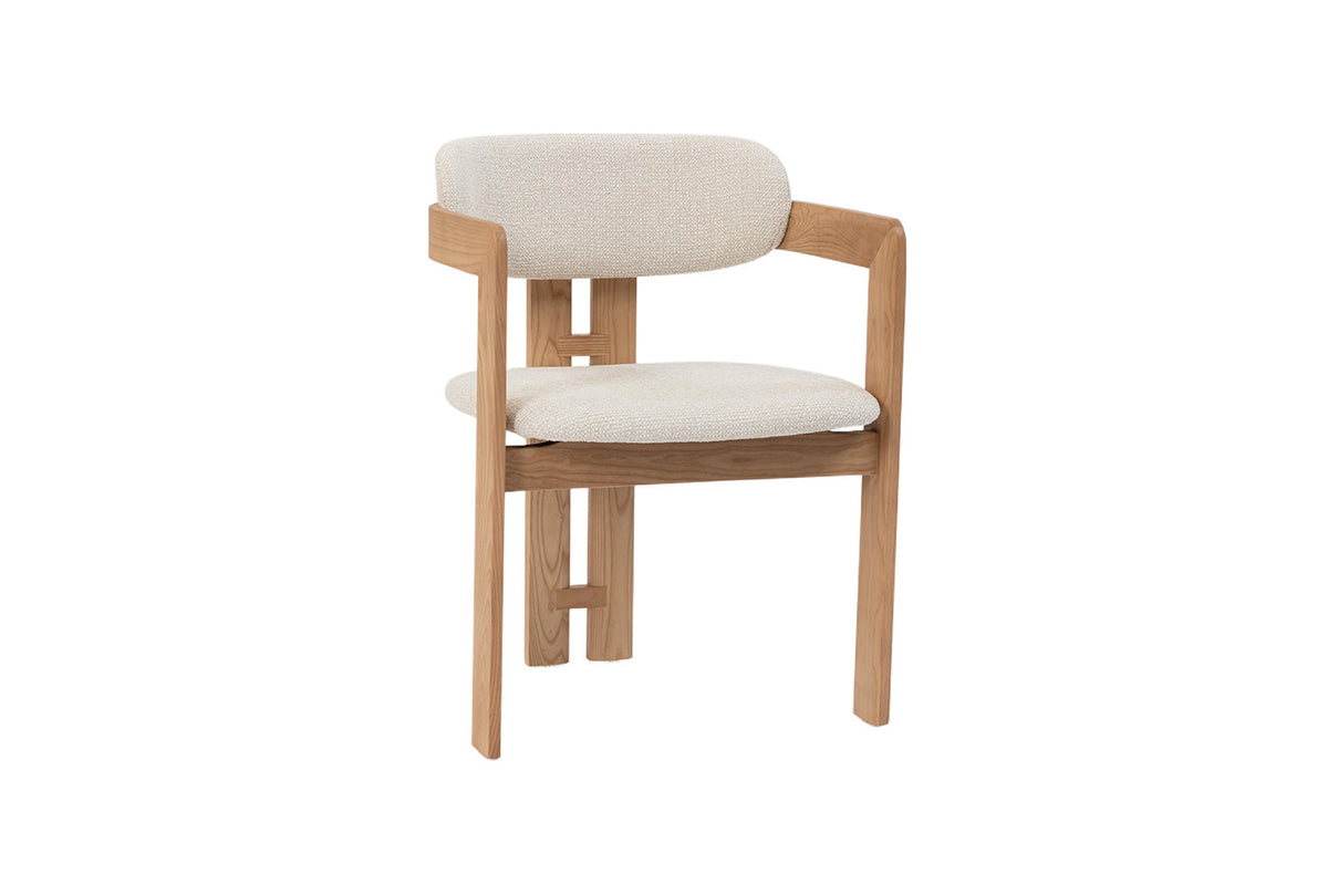 NEW - Stoel 'Camille' Essenhout Naturel Ote Milan 103 Beige Gemonteerd (2/doos) - foto 6