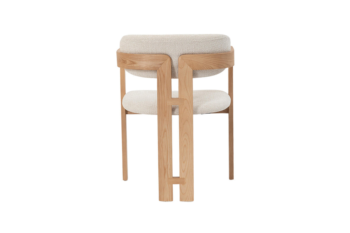 NEW - Stoel 'Camille' Essenhout Naturel Ote Milan 103 Beige Gemonteerd (2/doos) - foto 9