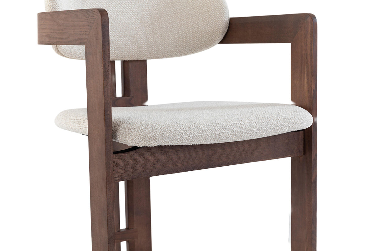 NEW - Stoel 'Camille' Essenhout Walnoot Ote Milan 103 Beige Gemonteerd (2/doos) - foto 10