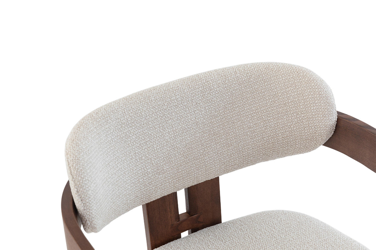 NEW - Stoel 'Camille' Essenhout Walnoot Ote Milan 103 Beige Gemonteerd (2/doos) - foto 12